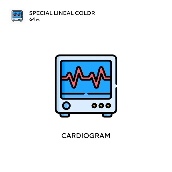 Cardiogramme Icône Couleur Linéaire Spéciale Modèle Conception Symbole Illustration Pour — Image vectorielle