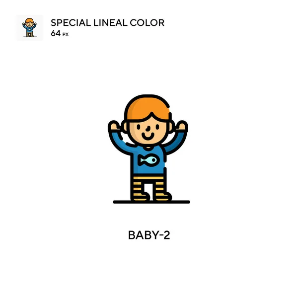 Baby Speciale Lijnkleur Icoon Illustratie Symbool Ontwerp Sjabloon Voor Web — Stockvector