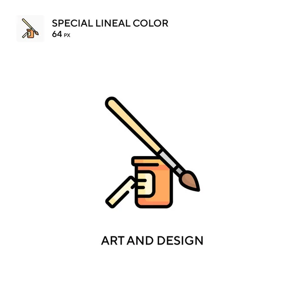 Kunst Und Design Spezielles Lineares Farbsymbol Illustration Symbol Design Vorlage — Stockvektor