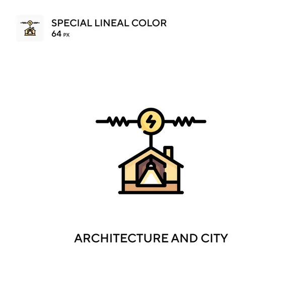 Architektur Und Stadt Spezielles Lineares Farbsymbol Illustration Symbol Design Vorlage — Stockvektor