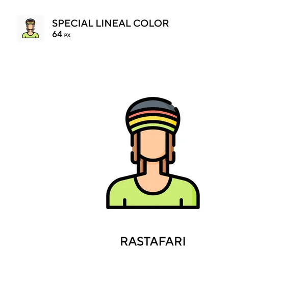 Rastafari Icono Especial Color Lineal Plantilla Diseño Símbolo Ilustración Para — Vector de stock