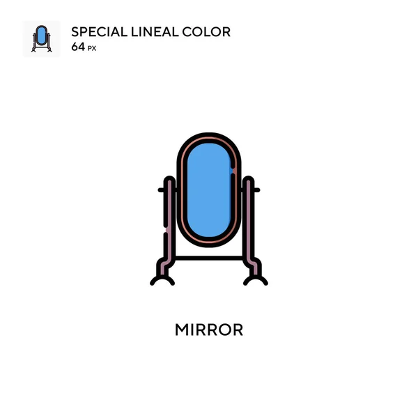 Miroir Icône Spéciale Couleur Linéaire Modèle Conception Symbole Illustration Pour — Image vectorielle