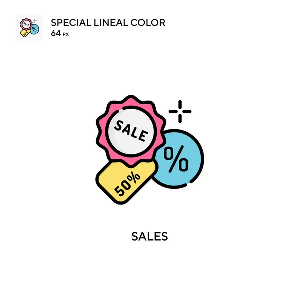 Sales Special Lineal Color Icon Illustration Symbol Design Template Web — Stock Vector