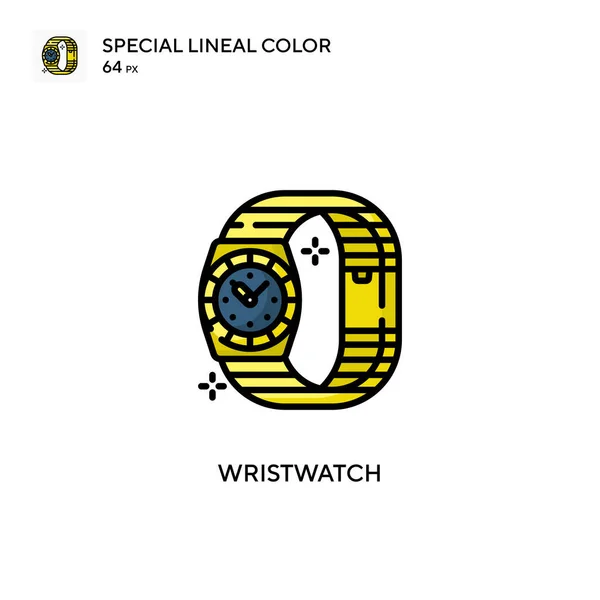 腕時計特別な直線色のアイコン WebモバイルUi要素のイラストシンボルデザインテンプレート — ストックベクタ