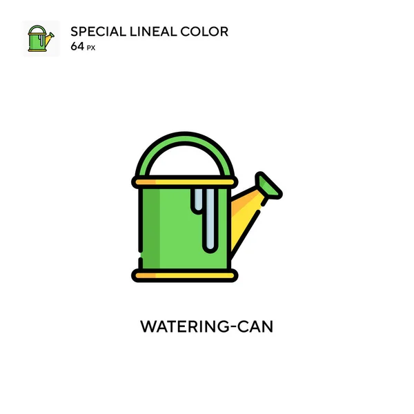 Bevattning Burk Special Linjal Färg Ikon Illustration Symbol Design Mall — Stock vektor