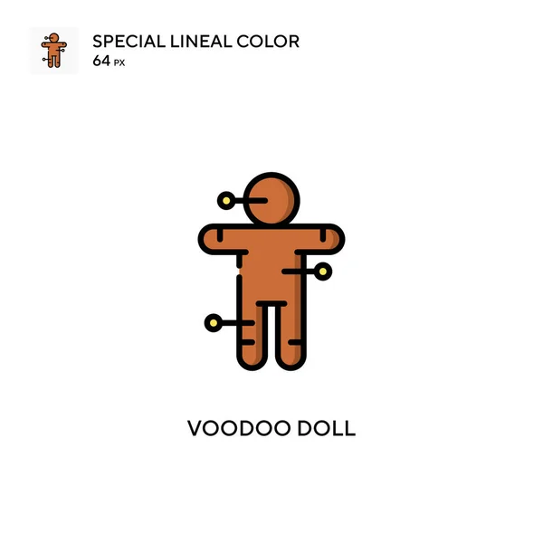 Voodoo Puppe Spezielle Lineare Farbsymbole Illustration Symbol Design Vorlage Für — Stockvektor