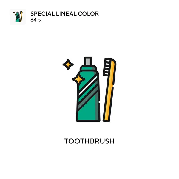 Toothbrush Special Lineal Color Icon Illustration Symbol Design Template Web — Stock Vector