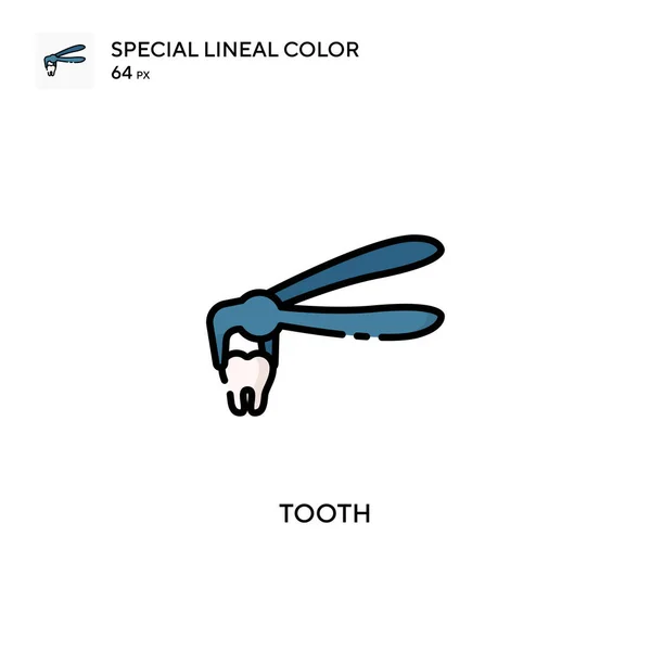 Tooth Special Lineal Color Icon Illustration Symbol Design Template Web — Stock Vector