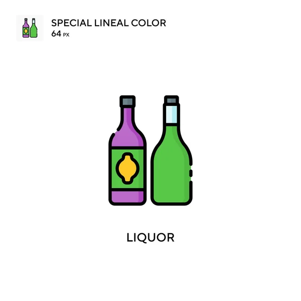 Liquor Special Lineal Color Icon Illustration Symbol Design Template Web — Stock Vector