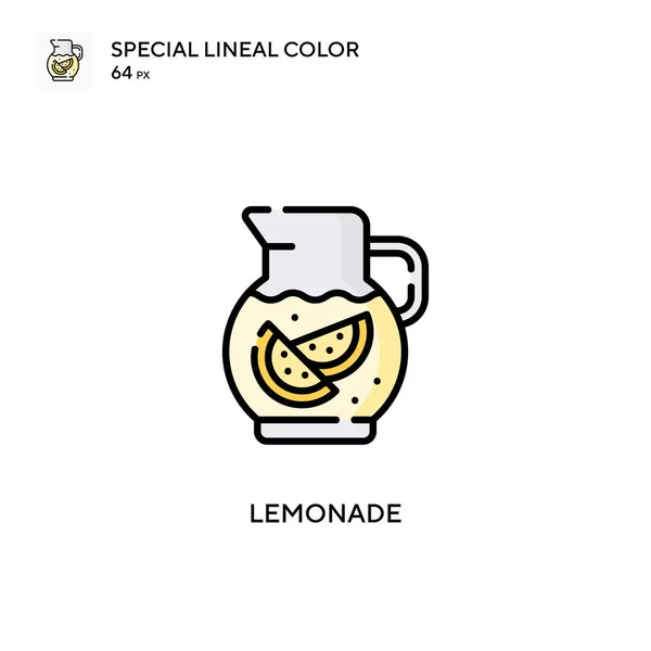 Limonada Icono Especial Color Lineal Plantilla Diseño Símbolo Ilustración Para — Vector de stock