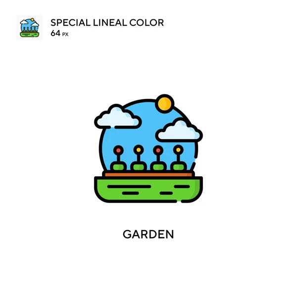 Specjalna Ikona Koloru Linii Ogrodowej Ilustracja Szablonu Projektu Symbolu Dla — Wektor stockowy