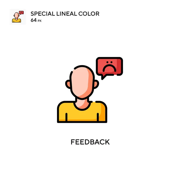 Feedback Ícone Cor Linear Especial Modelo Design Símbolo Ilustração Para — Vetor de Stock