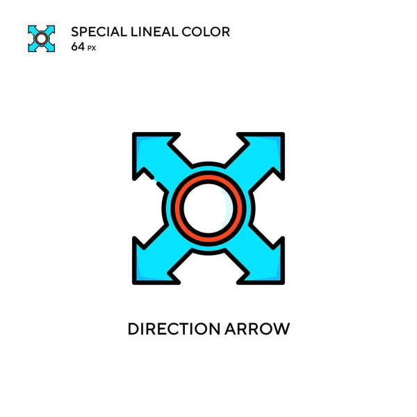 Richting Pijl Speciale Lijnkleur Pictogram Illustratie Symbool Ontwerp Sjabloon Voor — Stockvector