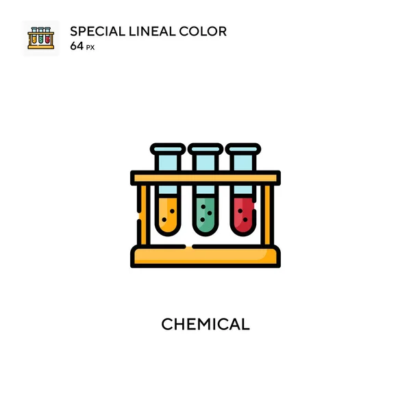 Icono Color Lineal Chemical Special Plantilla Diseño Símbolo Ilustración Para — Vector de stock