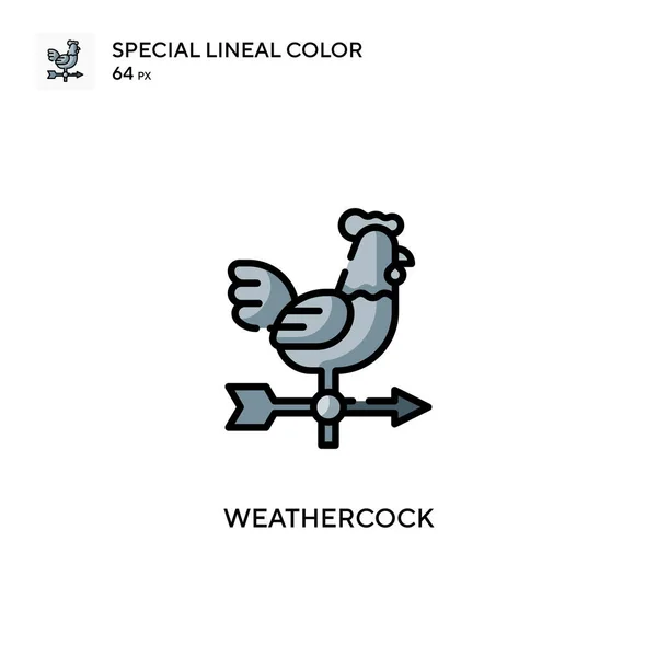 Weathercock Különleges Lineáris Szín Ikon Illusztráció Szimbólum Design Sablon Web — Stock Vector