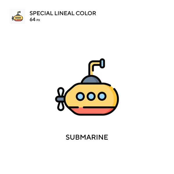 잠수함 라이닝 아이콘 디자인 모바일 — 스톡 벡터