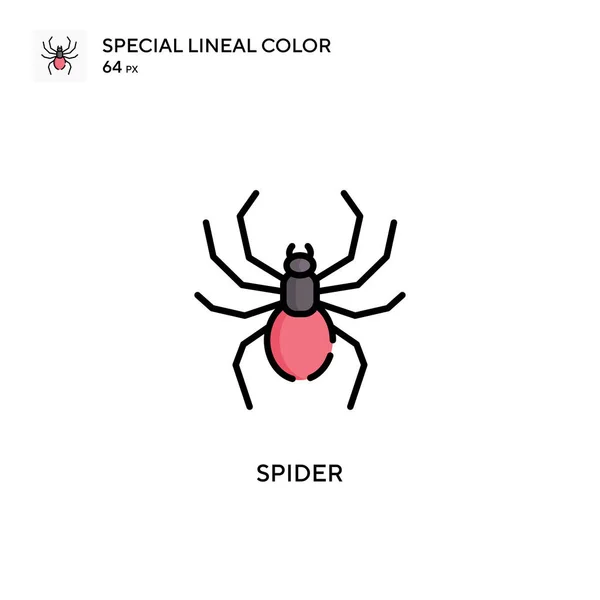 Spider Special Ikona Koloru Linii Ilustracja Szablonu Projektu Symbolu Dla — Wektor stockowy