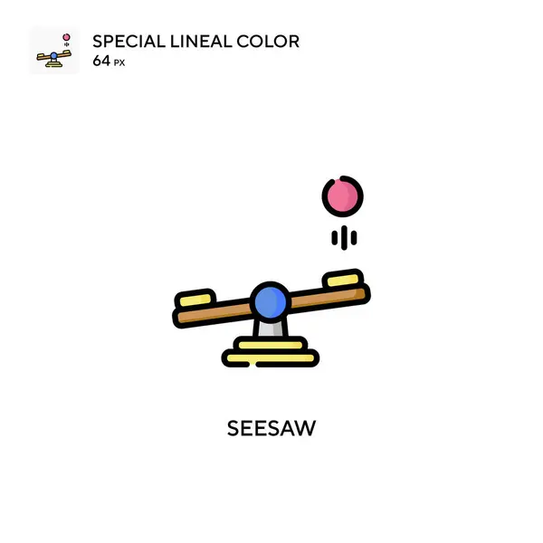 Wippe Spezielles Lineares Farbsymbol Illustration Symbol Design Vorlage Für Web — Stockvektor
