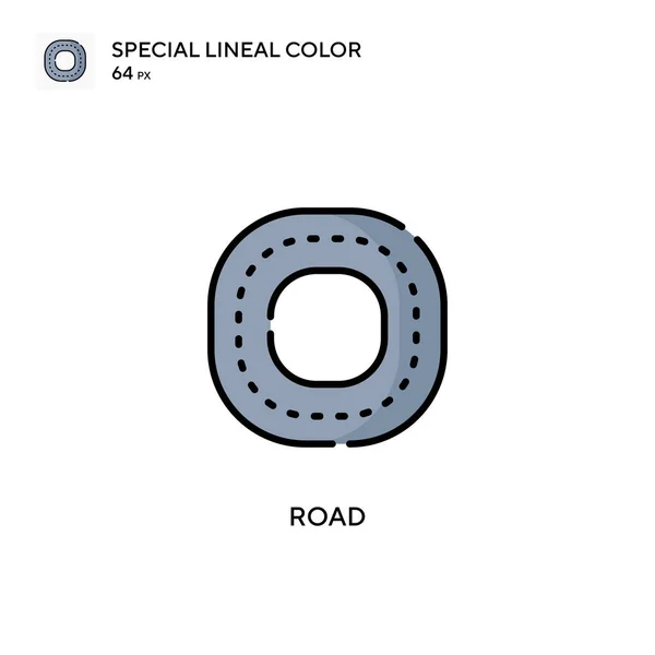 Road Special Lineares Farbsymbol Illustration Symbol Design Vorlage Für Web — Stockvektor