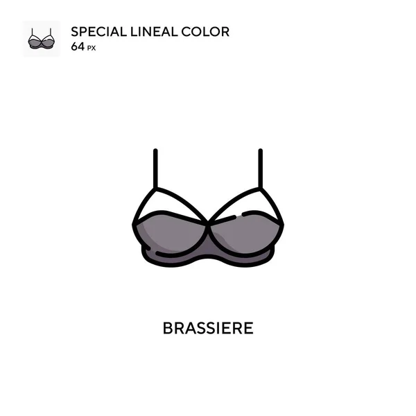 Brassiere Ícone Cor Linear Especial Modelo Design Símbolo Ilustração Para — Vetor de Stock