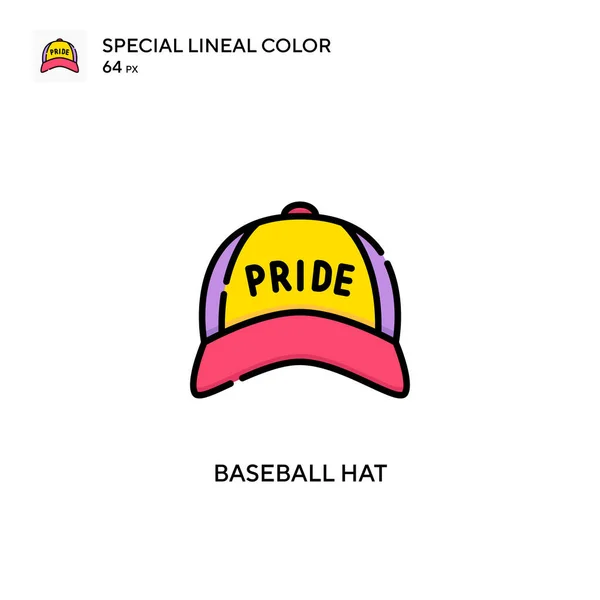 Sombrero Béisbol Icono Especial Color Lineal Plantilla Diseño Símbolo Ilustración — Vector de stock