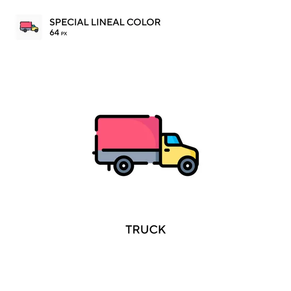 Truck Special Lineal Kleur Pictogram Illustratie Symbool Ontwerp Sjabloon Voor — Stockvector
