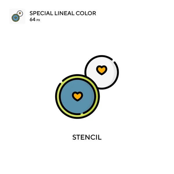 Stencil Icono Especial Color Lineal Plantilla Diseño Símbolo Ilustración Para — Vector de stock