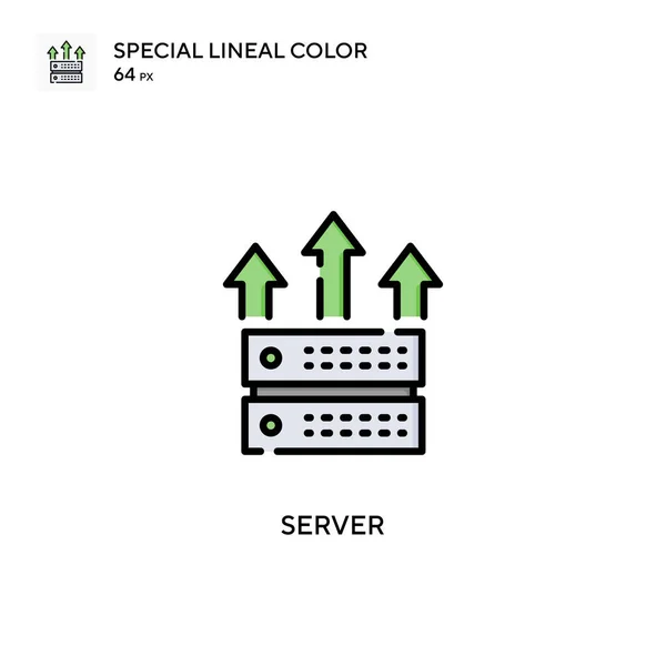 Server Spezielles Lineares Farbsymbol Illustration Symbol Design Vorlage Für Web — Stockvektor