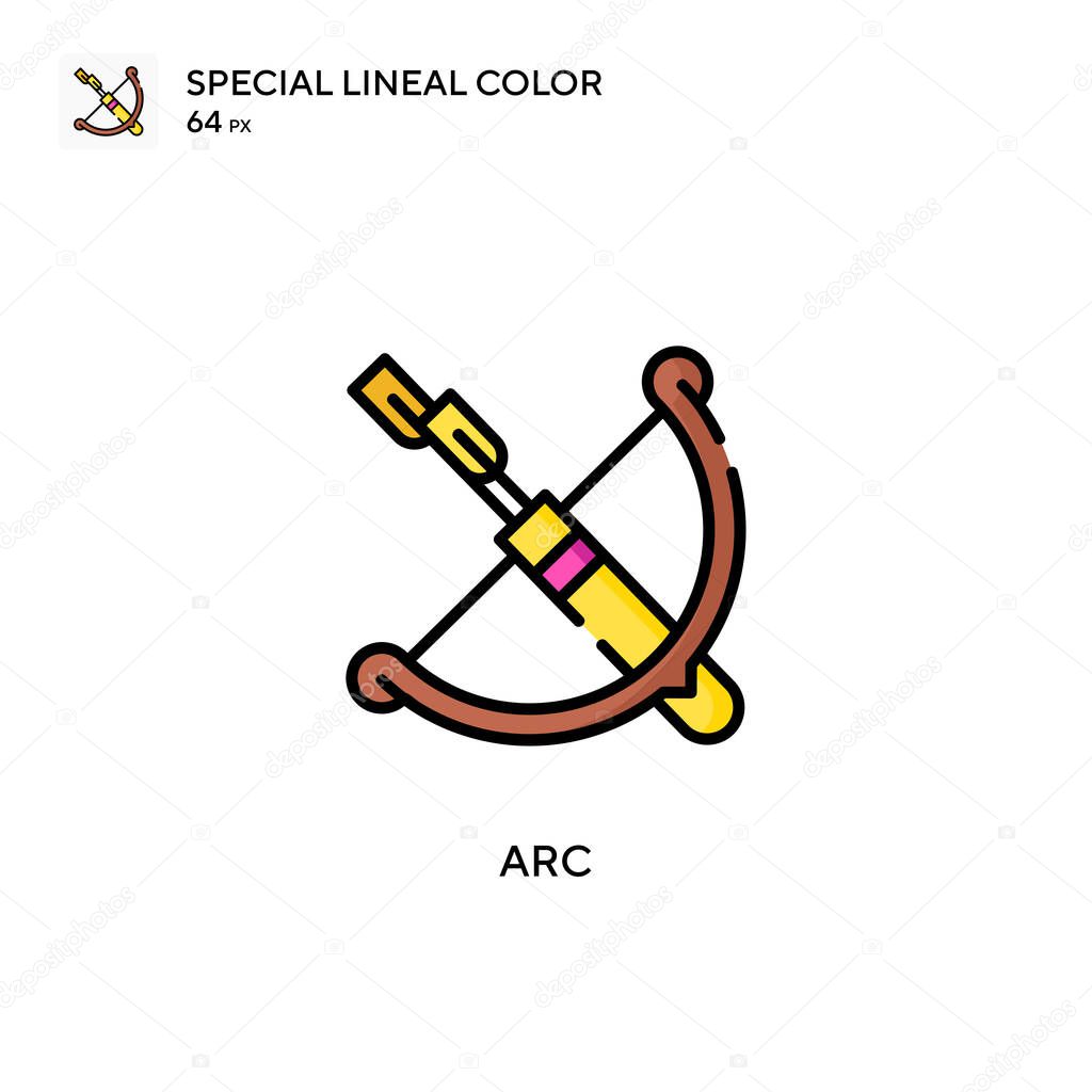 Arc Special lineal color icon. Illustration symbol design template for web mobile UI element.