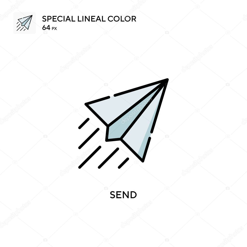 Send Special lineal color icon. Illustration symbol design template for web mobile UI element.