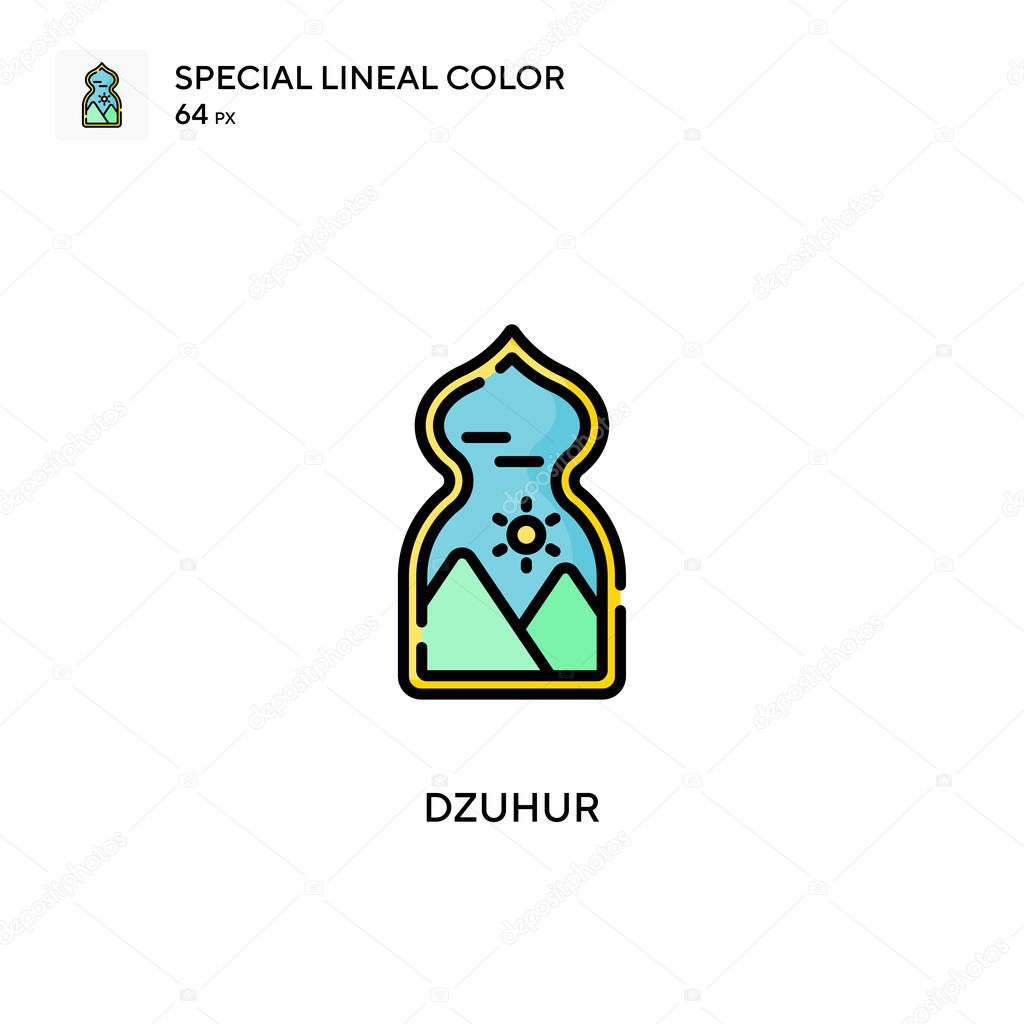Dzuhur Special lineal color icon. Illustration symbol design template for web mobile UI element.