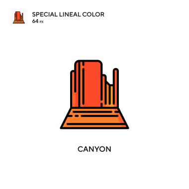 Canyon Special Lineal renk simgesi. Web mobil UI ögesi için resimleme sembolü tasarım şablonu.