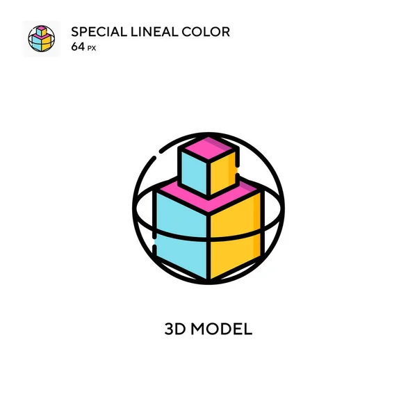 Modelo Ícone Cor Linear Especial Modelo Design Símbolo Ilustração Para — Vetor de Stock