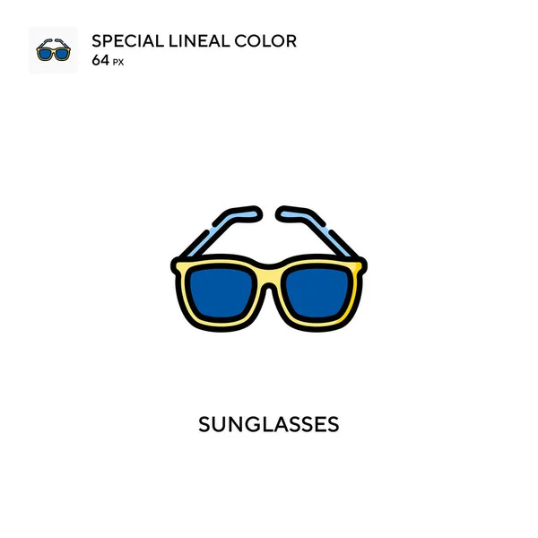 Gafas Sol Icono Especial Color Lineal Plantilla Diseño Símbolo Ilustración — Archivo Imágenes Vectoriales