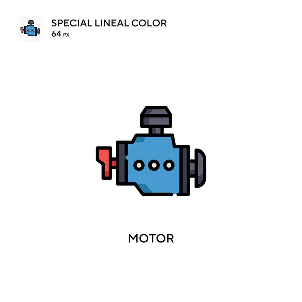Мотор Специальный Цвет Иконки Шаблон Оформления Символов Иллюстрации Веб Мобильного — стоковый вектор