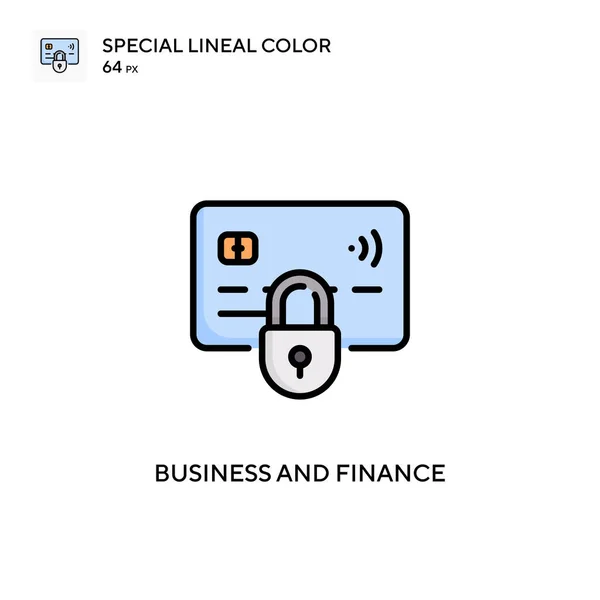 商业和金融特殊的线形彩色图标 Web移动Ui元素的说明性符号设计模板 — 图库矢量图片