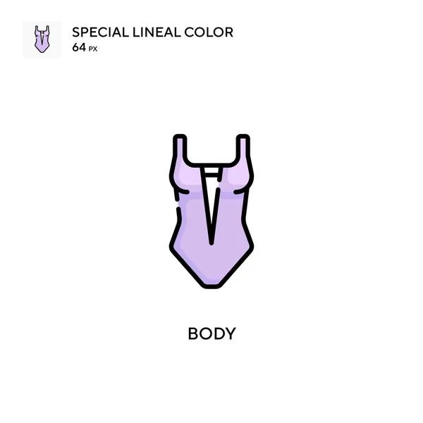 Cuerpo Icono Color Lineal Especial Plantilla Diseño Símbolo Ilustración Para — Vector de stock