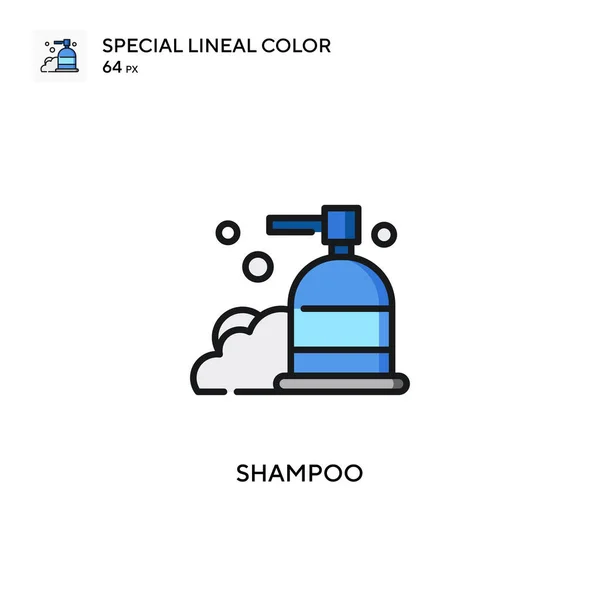 Šampon Speciální Lineální Barevná Ikona Šablona Návrhu Symbolu Ilustrace Pro — Stockový vektor