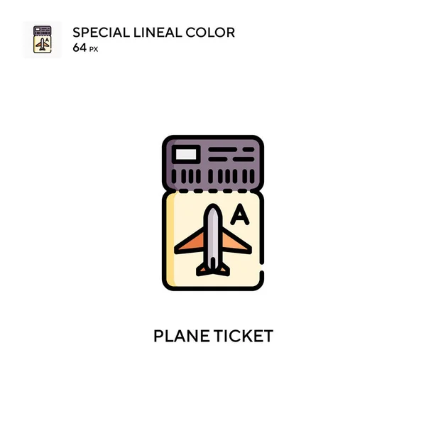 Repülőjegy Különleges Lineáris Szín Ikon Illusztráció Szimbólum Design Sablon Web — Stock Vector