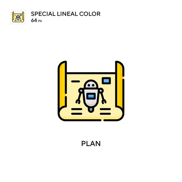 Plan Spezielles Lineares Farbsymbol Illustration Symbol Design Vorlage Für Web — Stockvektor