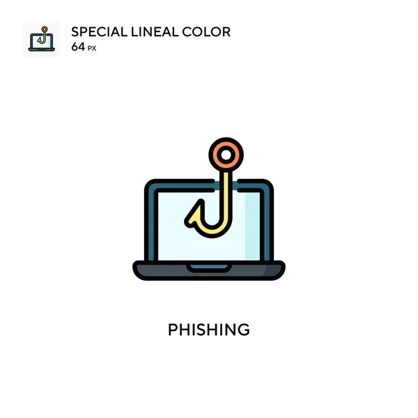 Phishing Ícone Cor Linear Especial Modelo Design Símbolo Ilustração Para —  Vetores de Stock