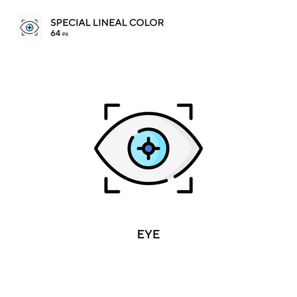 Eye Special Lineáris Szín Ikon Illusztráció Szimbólum Design Sablon Web — Stock Vector