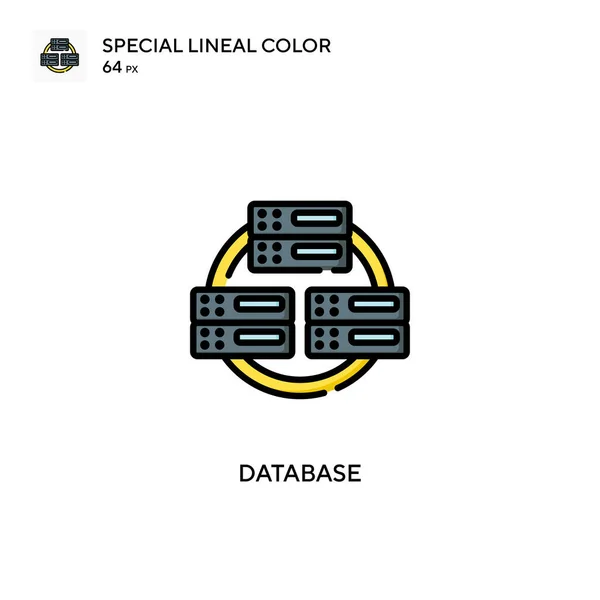 Baza Danych Specjalna Ikona Koloru Liniowego Ilustracja Szablonu Projektu Symbolu — Wektor stockowy