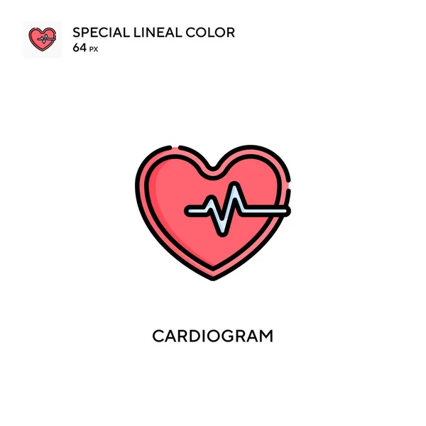 Cardiogramma Speciale Icona Colori Lineari Modello Disegno Simbolo Illustrazione Elemento — Vettoriale Stock