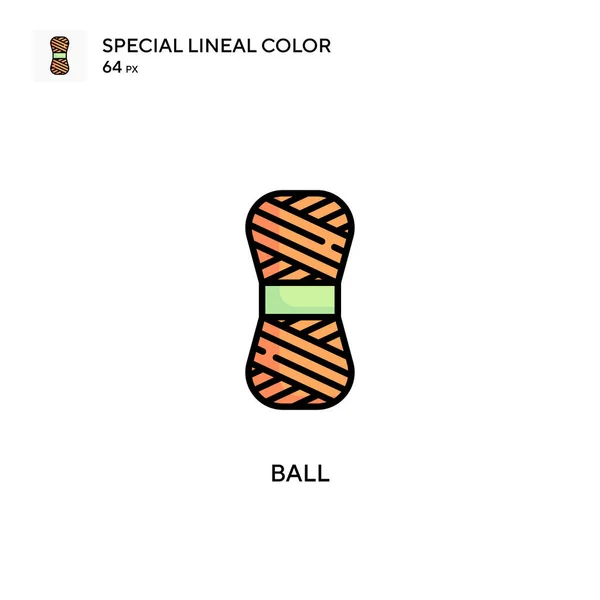 Ball Special Lineal Color Icon Šablona Návrhu Symbolu Ilustrace Pro — Stockový vektor
