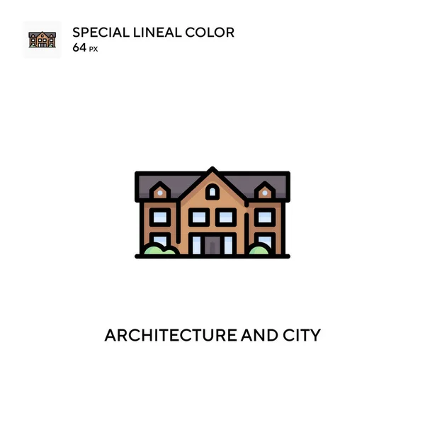 Architektur Und Stadt Spezielles Lineares Farbsymbol Illustration Symbol Design Vorlage — Stockvektor