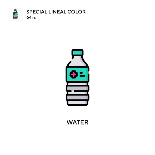 Agua Icono Especial Color Lineal Plantilla Diseño Símbolo Ilustración Para — Archivo Imágenes Vectoriales