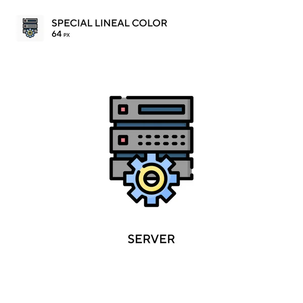Serwer Specjalna Ikona Koloru Linii Ilustracja Szablonu Projektu Symbolu Dla — Wektor stockowy