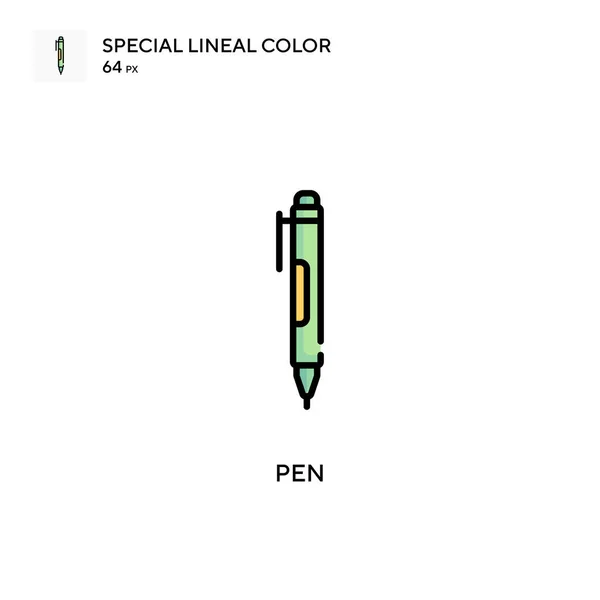 Kalem Özel Renk Simgesi Web Mobil Ögesi Için Resimleme Sembolü — Stok Vektör