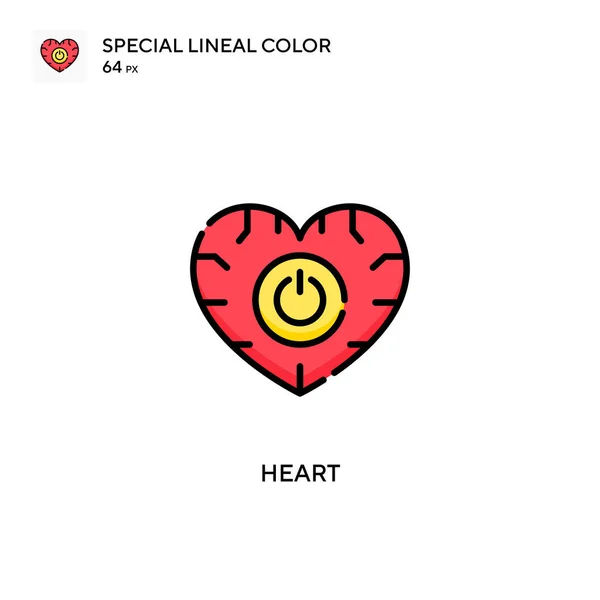 Corazón Icono Color Lineal Especial Plantilla Diseño Símbolo Ilustración Para — Archivo Imágenes Vectoriales